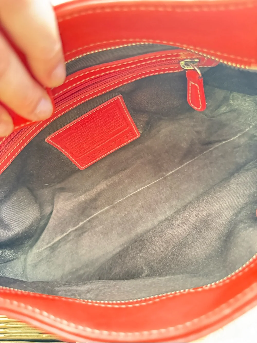 Coach Red Leather Shoulder Bag
